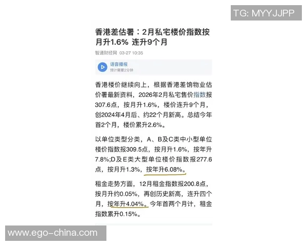香港01报道：香港楼市回暖迹象显现 楼价已触及底部或迎来复苏周期